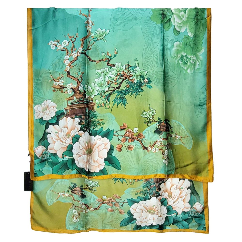 NWT Long Soft Scarf 35"x70" Rectangle Silk Feeling 100% Shawl Wrap 02281 - Picture 3 of 6